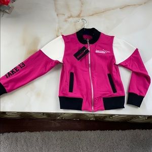 Pink Black and White Varsity Jacket
